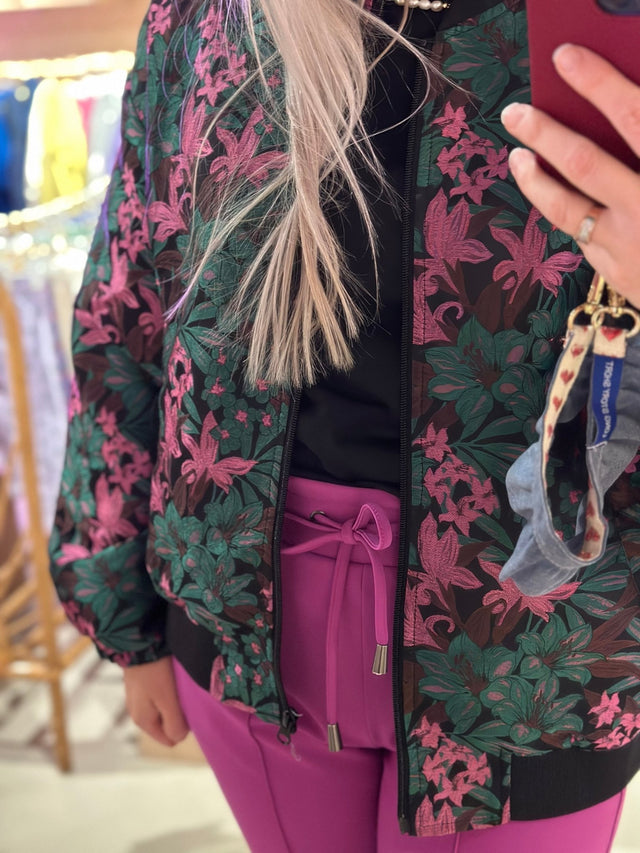 Bomber Jacket | Magenta Print - wonder & melon - wonder & melon