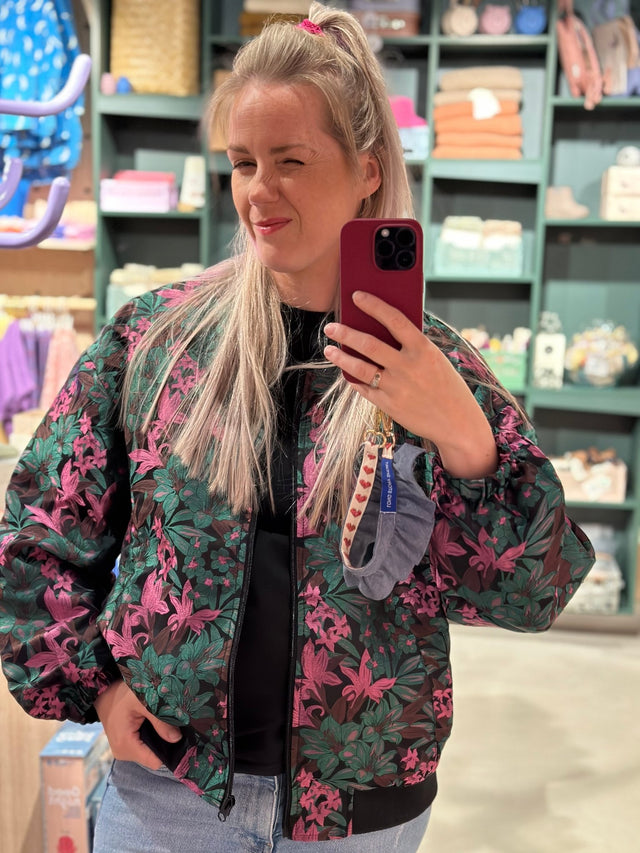 Bomber Jacket | Magenta Print - wonder & melon - wonder & melon