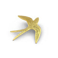 Broche | Zwaluw | Gold - wonder & melon - wonder & melon