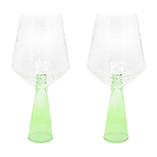 Brût Homeware | Wijnglas Claude set van 2 | Groen - Brût Homeware - wonder & melon