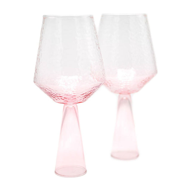 Brût Homeware | Wijnglas Claude set van 2 | Roze - Brût Homeware - wonder & melon