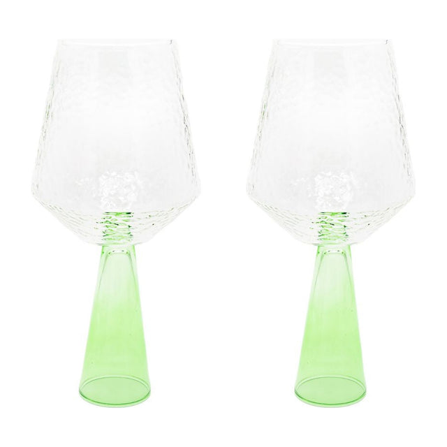 Brût Homeware Claude wijnglazen set van 2 in groen