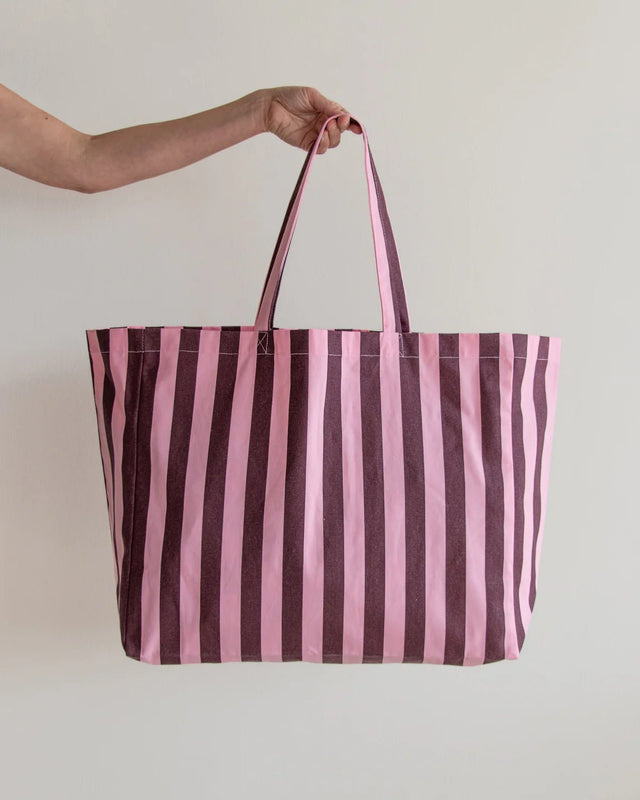 Canvas Tas Stripe | Roze - Bruin - wonder & melon - wonder & melon