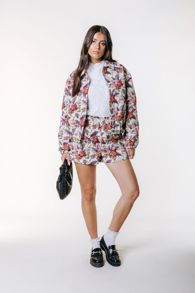 Colourful Rebel | Bente flower jacquard bomber jacket - Colourful Rebel - wonder & melon