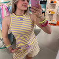 Colourful rebel | Geel/paars | Tanktop - wonder & melon - wonder & melon