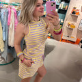 Colourful rebel | Geel/paars | Tanktop - wonder & melon - wonder & melon