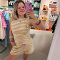 Colourful rebel | Geel/paars | Tanktop - wonder & melon - wonder & melon
