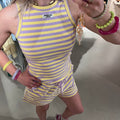 Colourful rebel | Geel/paars | Tanktop - wonder & melon - wonder & melon