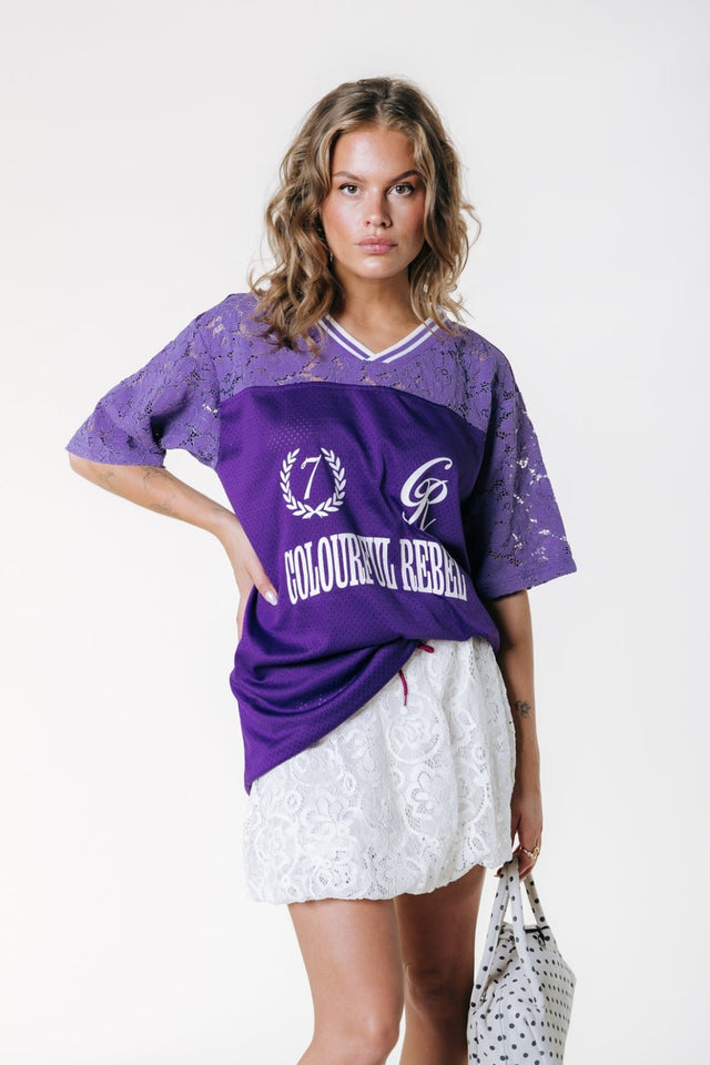 Colourful Rebel | Kanten football shirt | paars - Colourful Rebel - wonder & melon