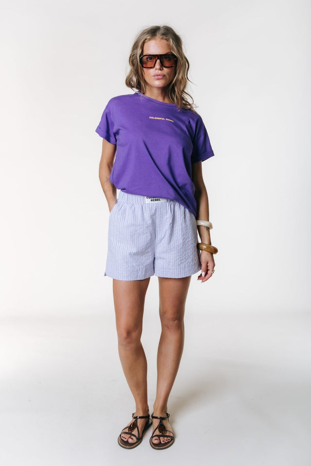 Colourful Rebel | Shirt | Paars | Geel logo - Colourful Rebel - wonder & melon