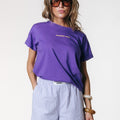 Colourful Rebel | Shirt | Paars | Geel logo - Colourful Rebel - wonder & melon
