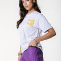 Colourful Rebel | Streep shirt | Paars/Geel - Colourful Rebel - wonder & melon