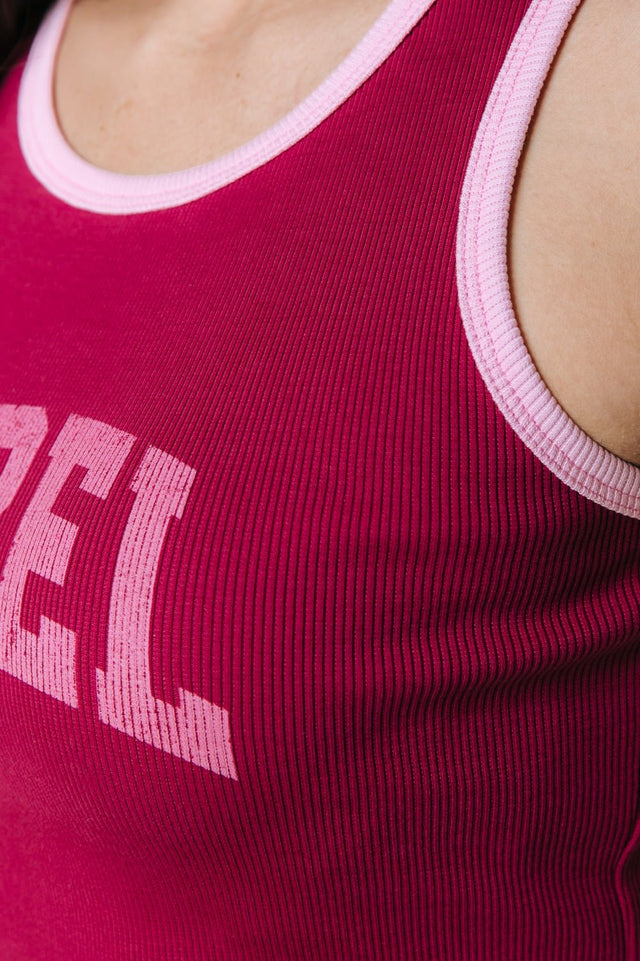 Colourful Rebel | Topje | Rood/Roze tekst - Colourful Rebel - wonder & melon