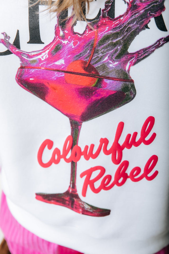Colourful Rebel | Witte sweater | Cocktail print - Colourful Rebel - wonder & melon