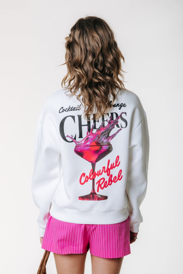Colourful Rebel | Witte sweater | Cocktail print - Colourful Rebel - wonder & melon