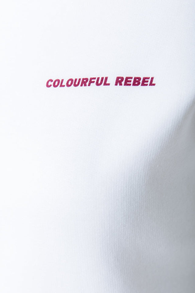 Colourful Rebel | Witte trui | Rood/roze backprint - Colourful Rebel - wonder & melon