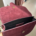 Crossbody Tas | Chique Suede | Burgundy - wonder & melon - wonder & melon