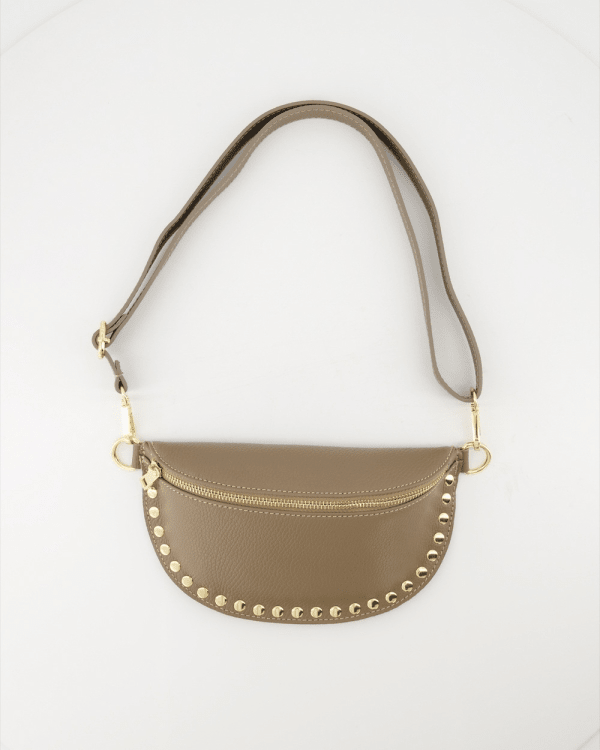 Crossbody Tas | Leer | Taupe - wonder & melon - wonder & melon