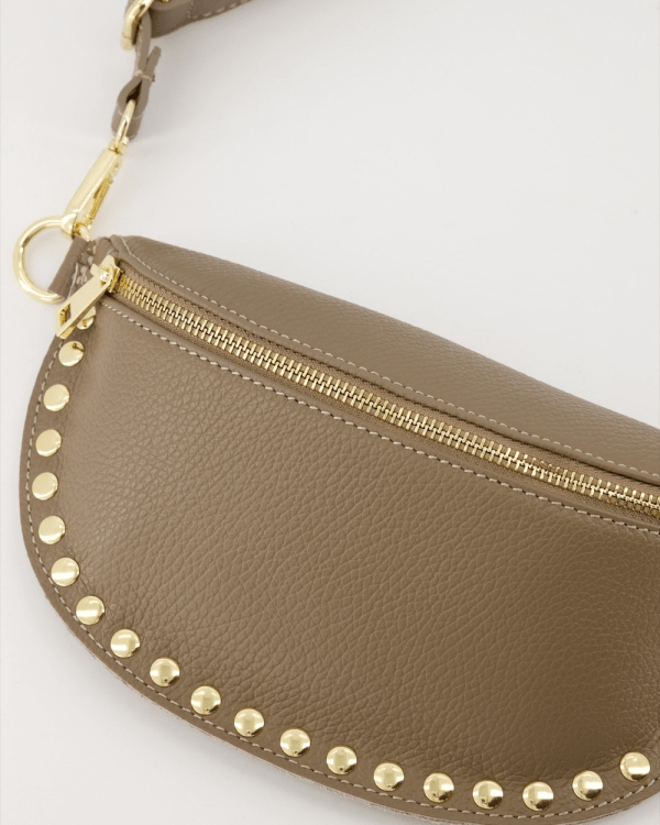 Crossbody Tas | Leer | Taupe - wonder & melon - wonder & melon