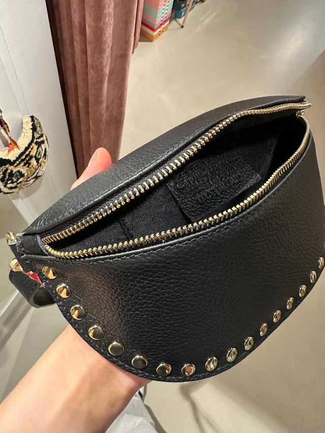 Crossbody Tas | Leer | Zwart - wonder & melon - wonder & melon