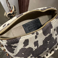 Crossbody Tas | Suede Cow | Donkerbruin - Beige - wonder & melon - wonder & melon