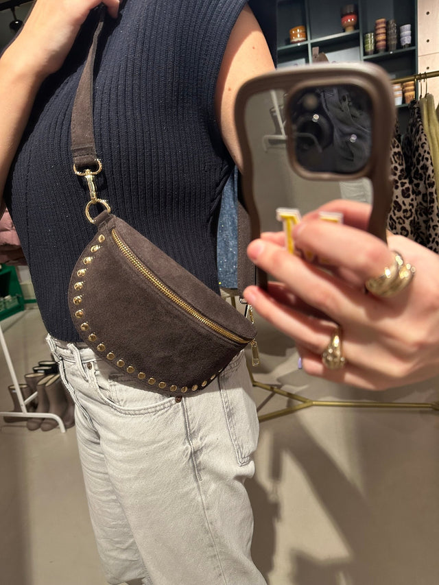 Crossbody Tas | Suede | Donkerbruin - wonder & melon - wonder & melon
