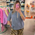 Don’t Strass Shirt| Paars - Blauw | One Size - wonder & melon - wonder & melon