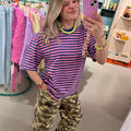 Don’t Strass Shirt| Roze - Blauw | One Size - wonder & melon - wonder & melon