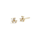 Earrings with 3 stones - wonder & melon - wonder & melon
