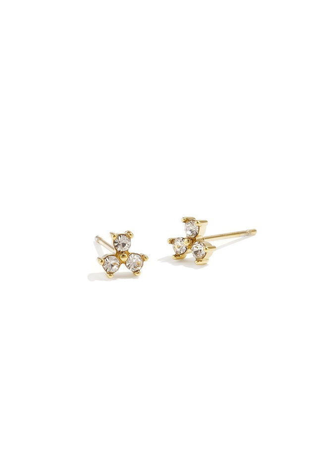 Earrings with 3 stones - wonder & melon - wonder & melon