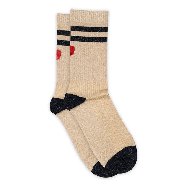 Elga glitter socks | Champagne Beige - MP Denmark - wonder & melon