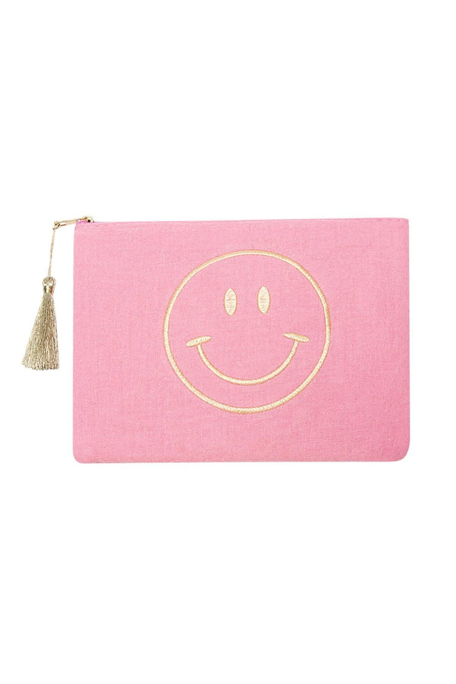 Etui Smiley | Roze | Katoen - wonder & melon - wonder & melon