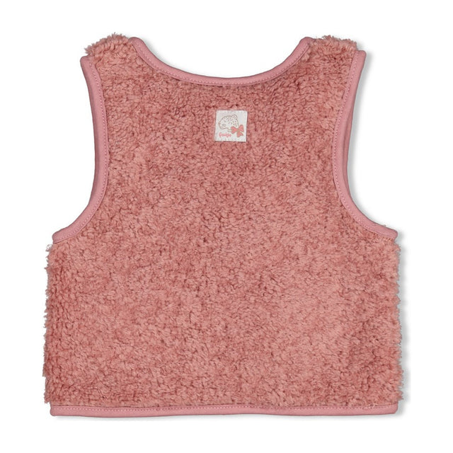 Feetje Teddy gilet Dress to Impress Mauve detail