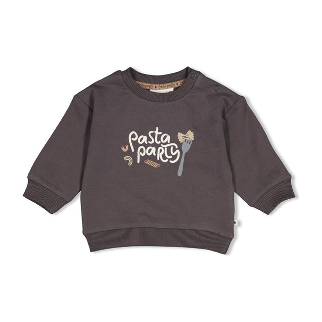Feetje Sweater relaxed fit Pasta Party Antraciet