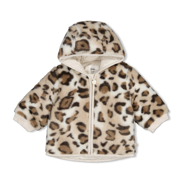 Feetje Fake fur jasje met capuchon Dress to Impress Taupe