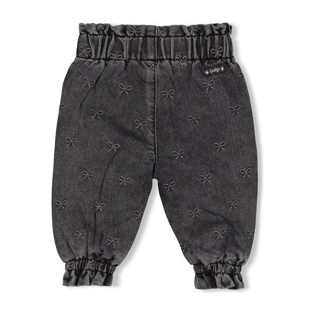 Feetje Denim broek met borduursels Winter Denims Antraciet detail