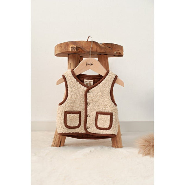 Feetje | Omkeerbaar teddy gilet - Tiny Timber Tales - Feetje - wonder & melon