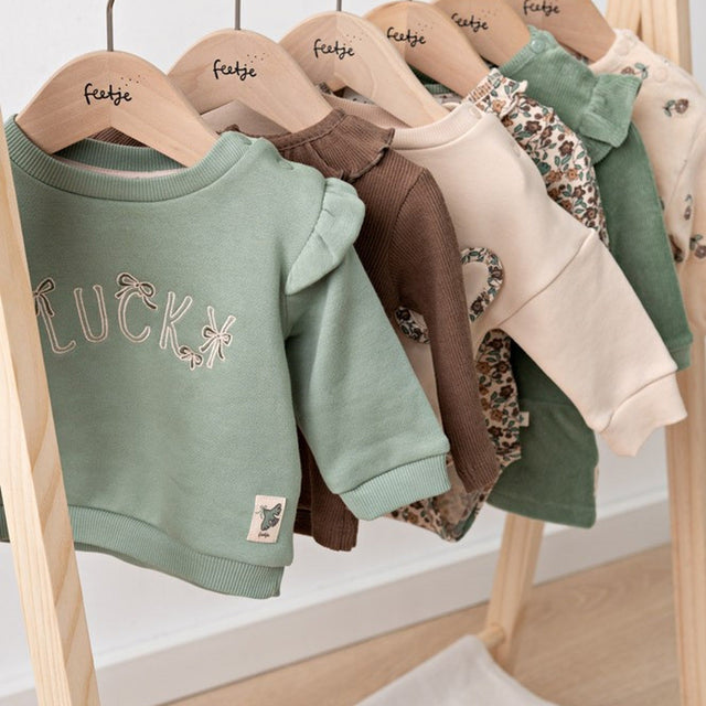 Feetje | Romper rib AOP | Lucky Bloombird - Feetje - wonder & melon