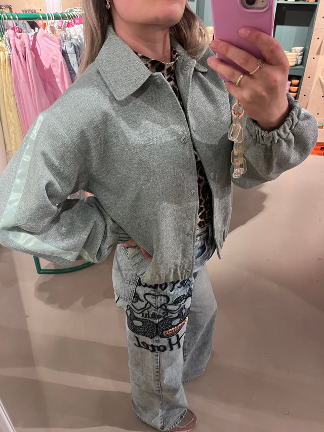 Fluresk | Bomber blauw | Blauwe streep - Fluresk - wonder & melon