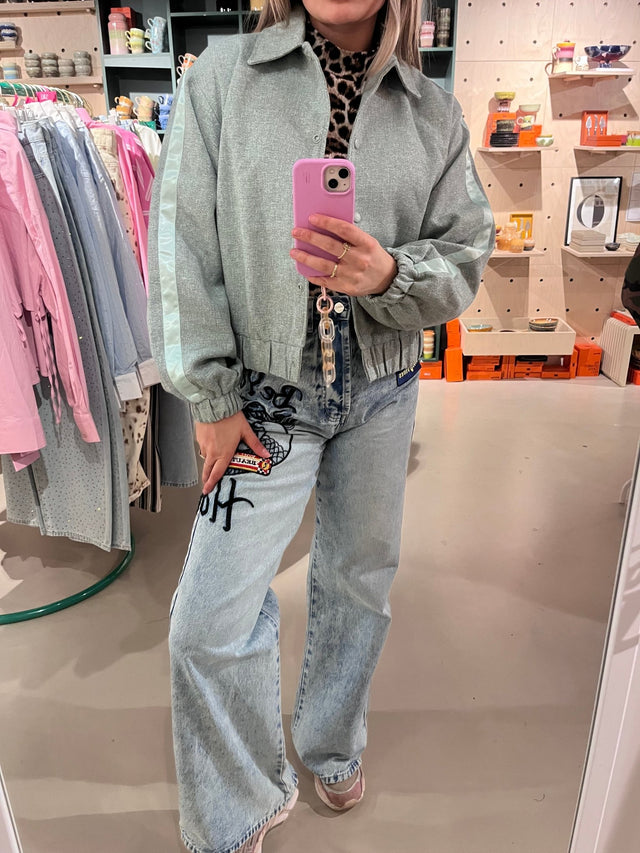 Fluresk | Bomber blauw | Blauwe streep - Fluresk - wonder & melon