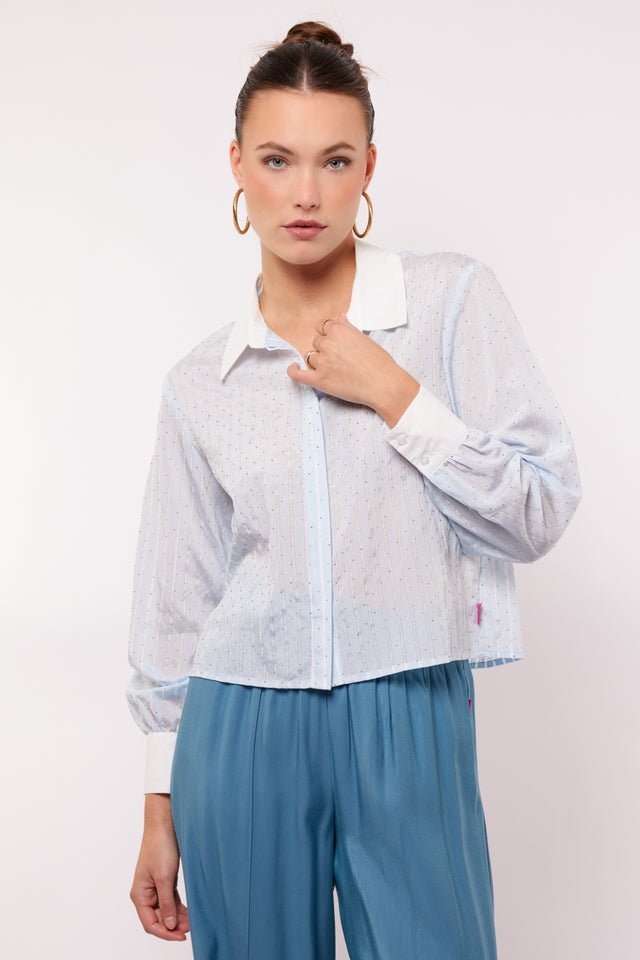 Fluresk | Glitter blouse | Blauw - Fluresk - wonder & melon