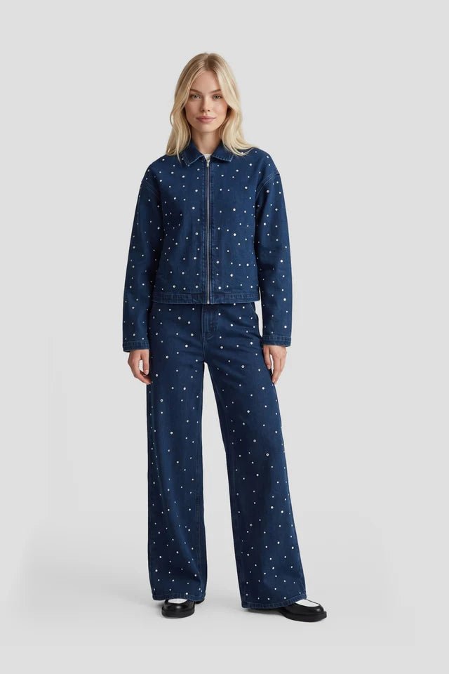 Fluresk Iva broek l Denim mid blue - Fluresk - wonder & melon