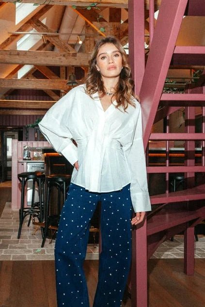 Fluresk Iva broek l Denim mid blue - Fluresk - wonder & melon
