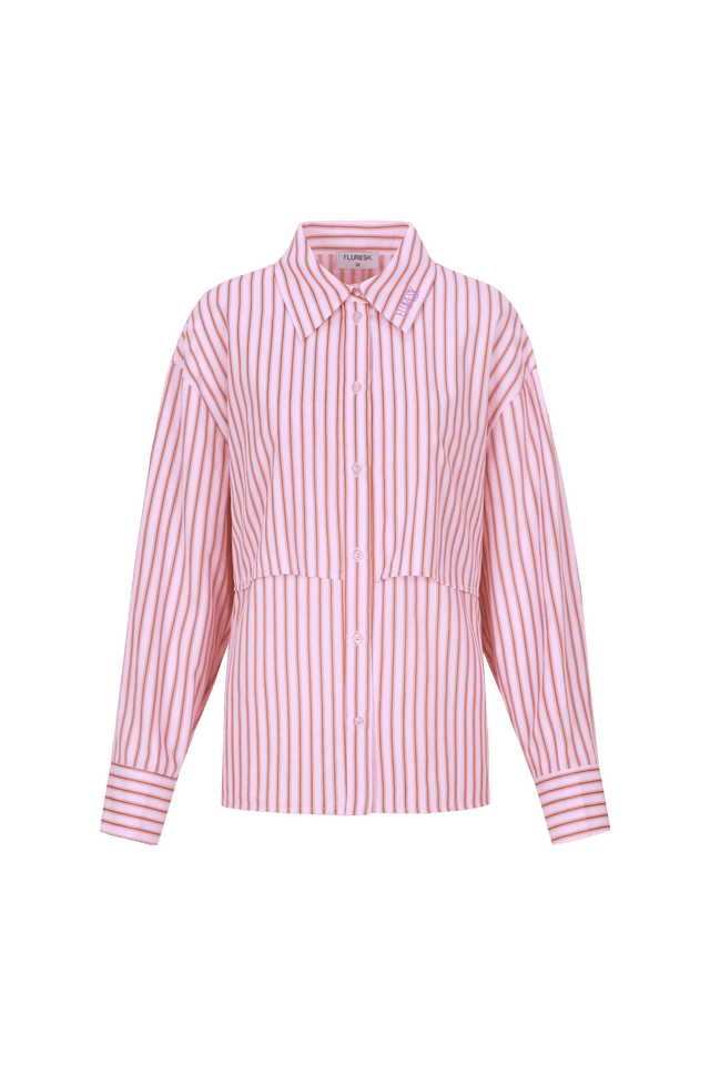 Fluresk | roze | streep blouse - Fluresk - wonder & melon
