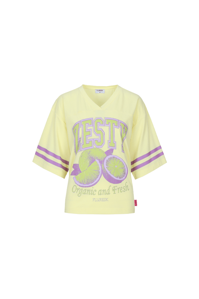 Fluresk | Zesty shirt | Geel/paars - FLURESK - wonder & melon