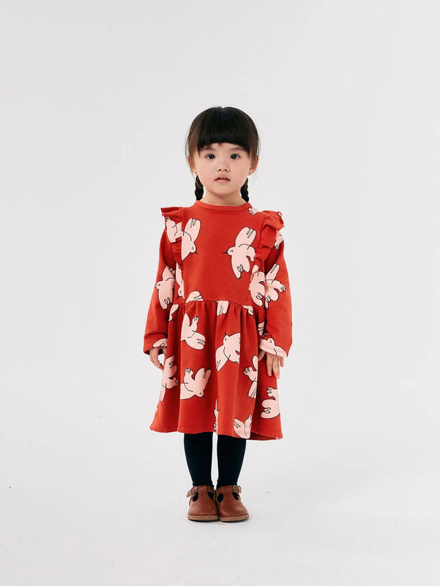 Freedom Bird all over ruffle dress | Bobo Choses - Bobo Choses - wonder & melon