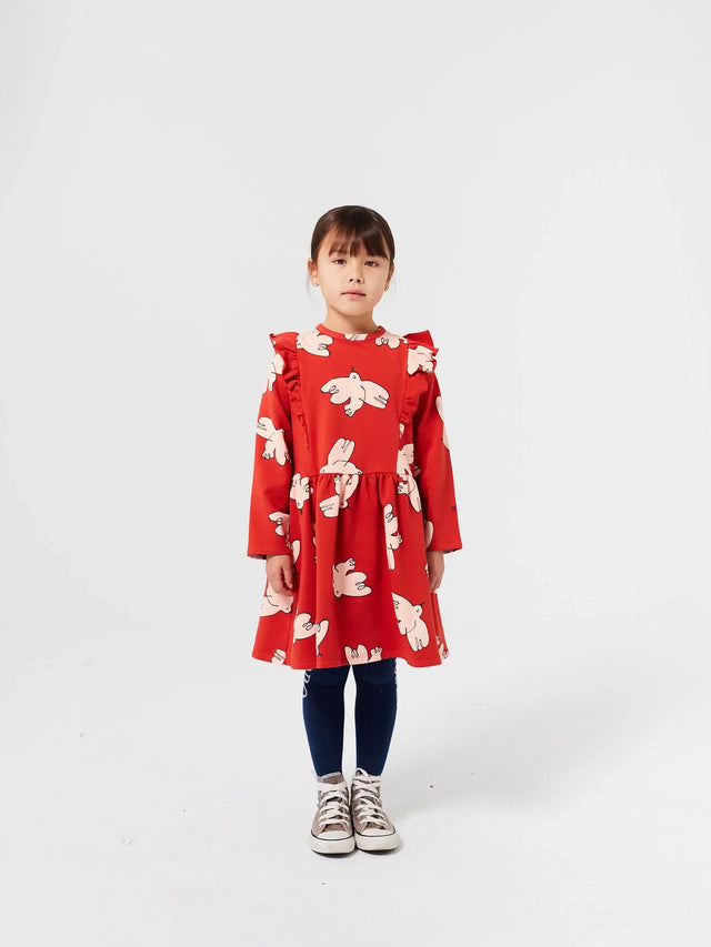 Freedom Bird all over ruffle dress | Bobo Choses - Bobo Choses - wonder & melon