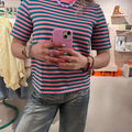 Gestreept T-Shirt | Green/Pink - wonder & melon - wonder & melon