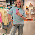 Gestreept T-Shirt |Mint/Lila - wonder & melon - wonder & melon
