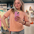 Gestreept T-Shirt |Yellow/Pink - wonder & melon - wonder & melon